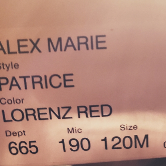 NEW Red Suede Heels by Alex Marie, Size 12 - Picture 8 of 8